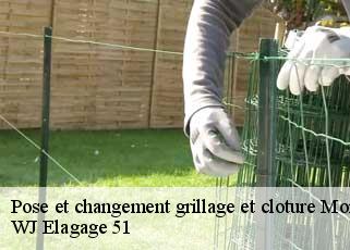 Pose et changement grillage et cloture  moivre-51240 WJ Elagage 51 